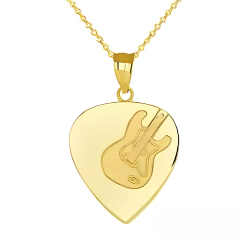Heart-Guitar-Musical-Men-Silver-Women-Gold-Customized-Necklace-Pendnat