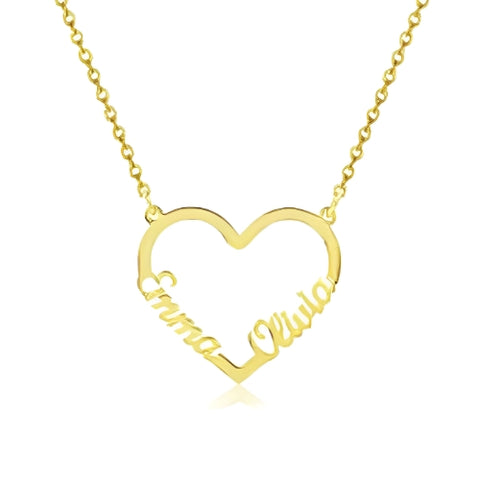 Heart Special Font Personalized Name  Various Font Necklace , Personalized pendant.