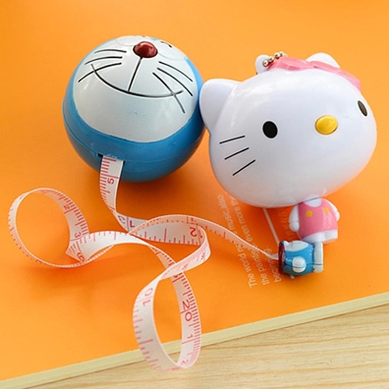 Mini Soft Measuring Tape Cute Key Chain Children Automatic Telescopic Mesure Tape Pink Ruler To Body Mesurements