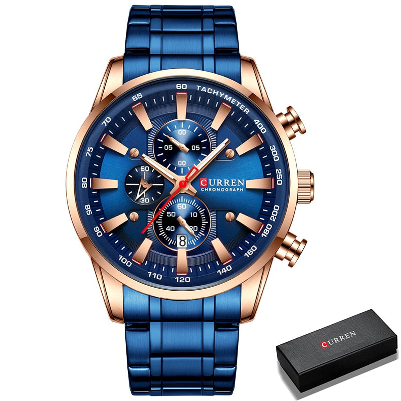 New Watches for Men Top Luxury Brand CURREN Quartz Men’s Watch Sport Waterproof Wrist Watches Chronograph Date Relogio Masculino