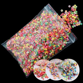 10000pcs/pack 3D Nail Art Fruit Slices Polymer Clay DIY Slice Decoration Smile Feather Nail Sticker Nail Jewelry Wholesale