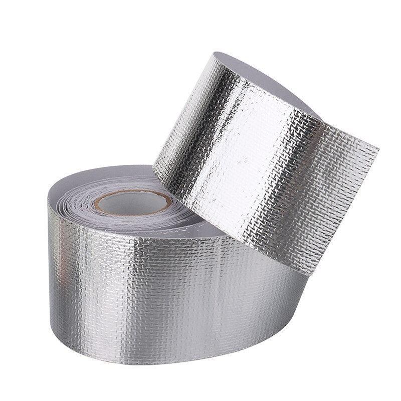 5m Exhaust Heat Tape Manifold Downpipe High Temperature Bandage Tape Silver Adhesive Tape