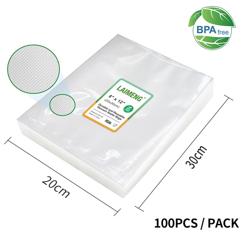 LAIMENG 50 Bags for Vacuum Packaging for Food Saver Vac Sealer Sous Vide Vaccume Pre-Cut Storage Bag For Vacuum Packer P105