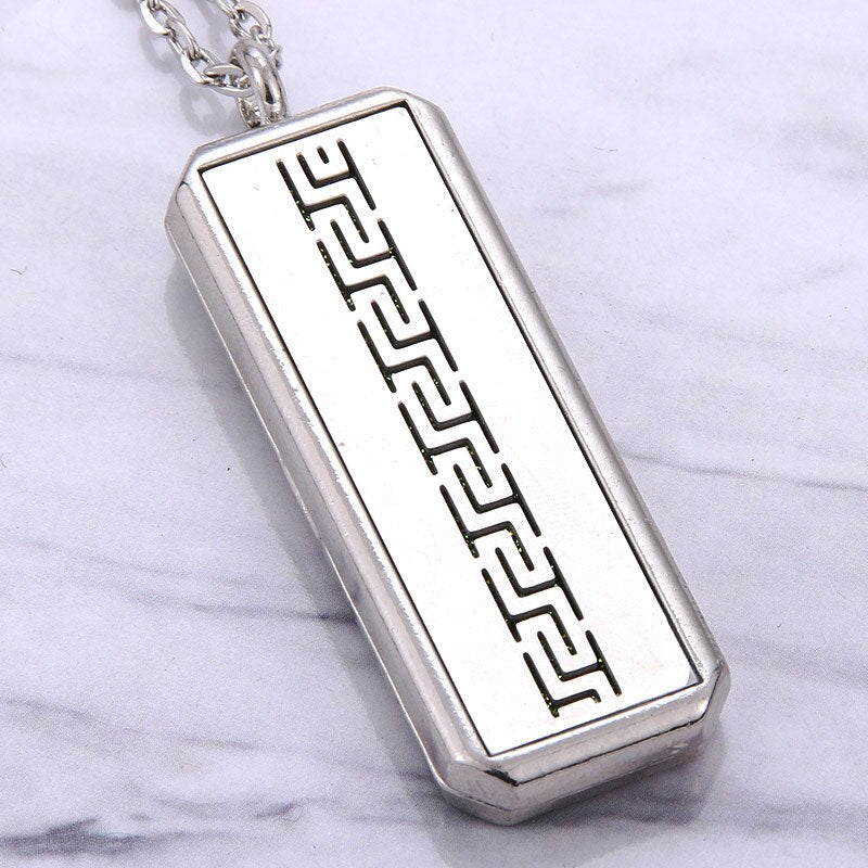 Square Aroma locket Necklace Magnetic Stainless Steel Aromatherapy Essential Oil Diffuser Perfume Locket Pendant Jewelry