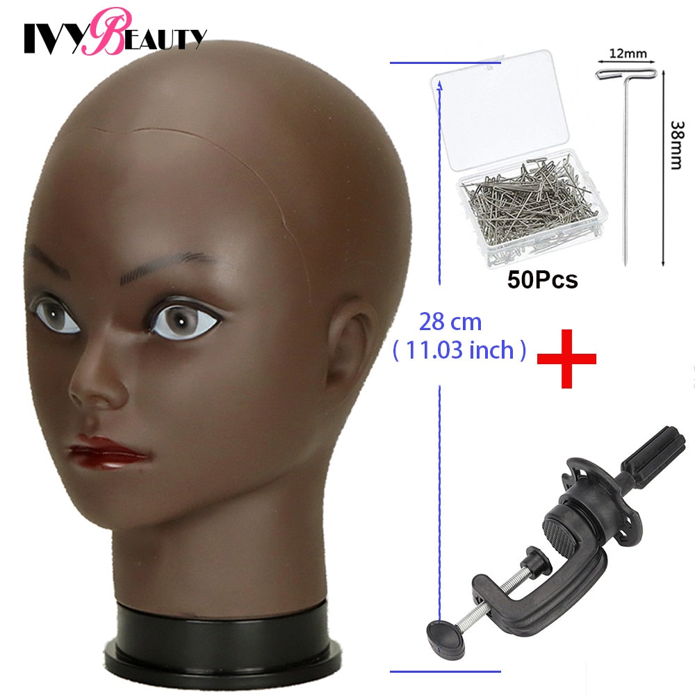 Hot Selling Female Mannequin Head With Wig Stand Clamp For Makeup Practice Cosmetology Manikin Head For Wig Hat Display 51Cm