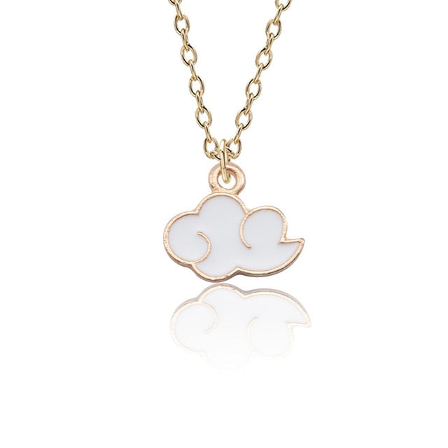 Red Cloud Pendant Necklace for Men and Women Adjustable Japanese Anime Cloud Shape Cute Style Necklace Accessories Gift