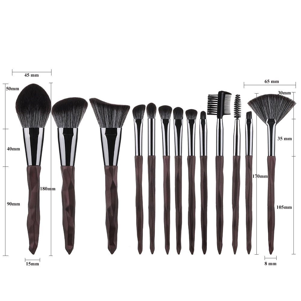 FLD 13/5 pcs Blue Makeup Brushes Set Face Eye Lip Eyeshadow Eyebrow Comb Eyelash Spoolies Foundation Powder Brush Tools Cosmetic