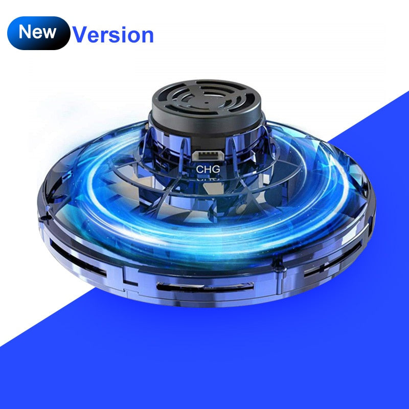 ZK20 LED Flying Spinner  Mini Drone Fingertip Spinner Upgrade Parent-child Flying Gyro Aircraft Fun Interactive Toy Gift