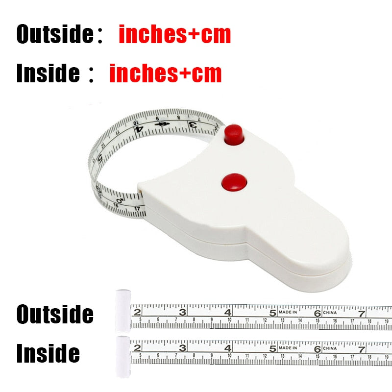 150 cm/60 inch Retractable Ruler Body Measuring Tape Self-tightening Automatic Telescopic Ruler For Fitness Weight Loss Measure