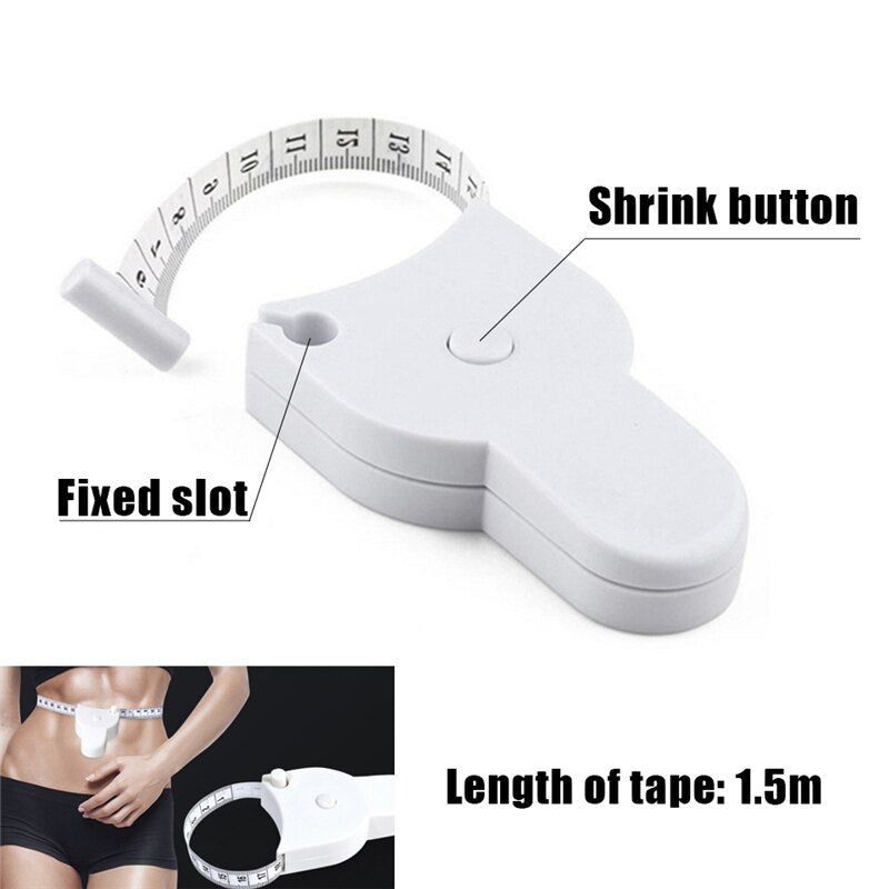 150 cm/60 inch Retractable Ruler Body Measuring Tape Self-tightening Automatic Telescopic Ruler For Fitness Weight Loss Measure