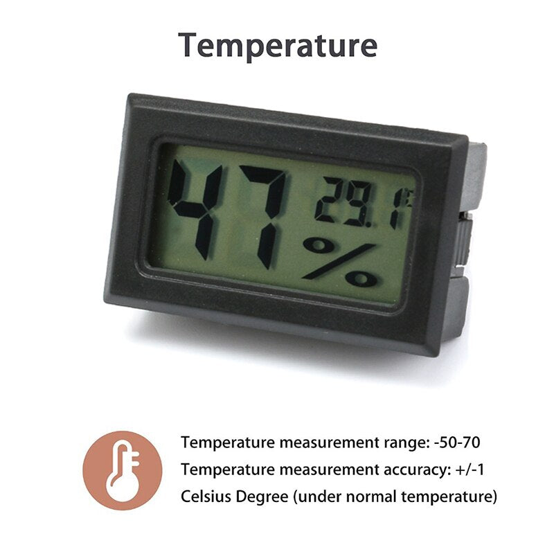 High Accurately Digital Thermometer Hygrometer Meter For Reptile Turtle Terrarium Aquarium Tank Accessories Temperature Humidity