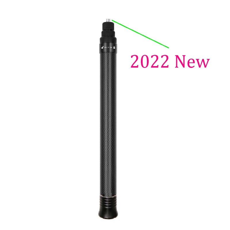 1.5m Ultra-Light Carbon Fiber Invisible Selfie Stick For Insta360 X3 / ONE X2 / ONE RS / R / ONE X 2022 Brand New Accessory