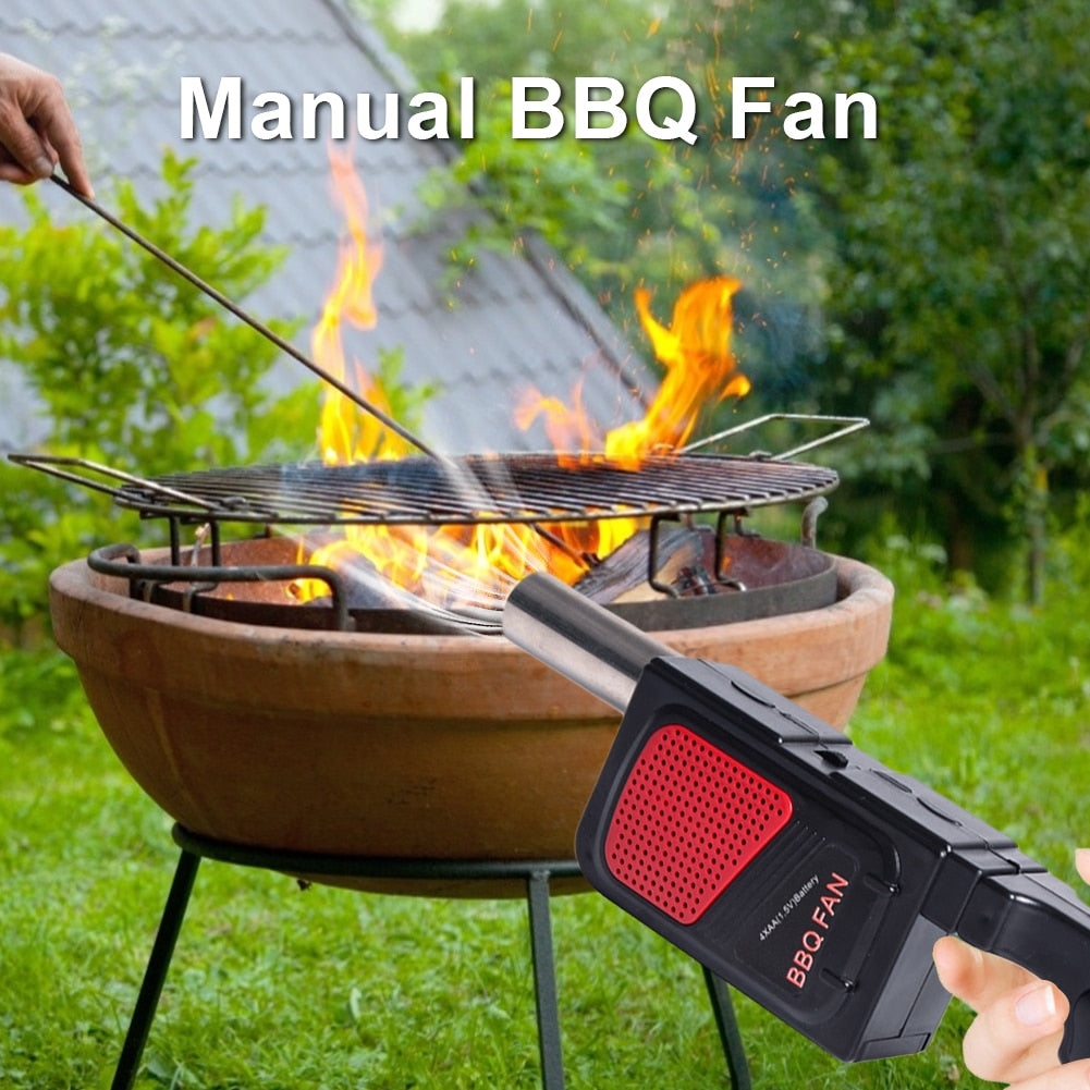 Handheld Electricity BBQ Fan Portable Cooking Fan For Outdoor BBQ Picnic Air Blower Cooking Stove Tool  For Picnic Camping