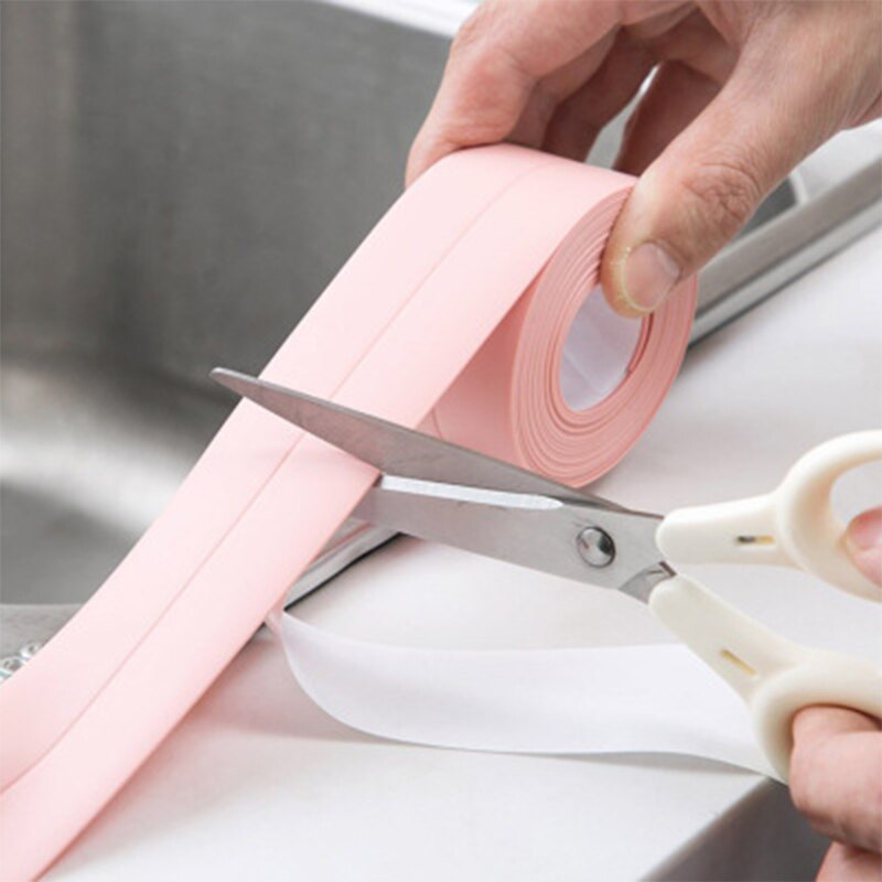 3.2mx38mm 22mm Windows Bath Tape Sealing Strip Pvc Kitchen Waterproof Wall Sticker Self-adhesive Seam Toilet Corner Tape Sealant