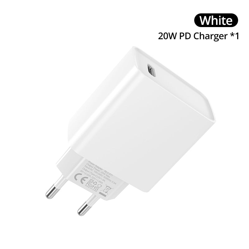 PZOZ USB Type C Charger 20W PD Fast Charging USB C Charger For iPhone 14 13 12 11 Pro Max Xs Xr X 8 Plus Mini iPad Wall Adapter