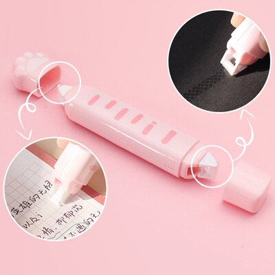 MINKYS Multifunctional 2 IN 1 Cute Cat's Paw Portable Correction Tape&Glue Creative Double Head Painting With Adhesive Tape