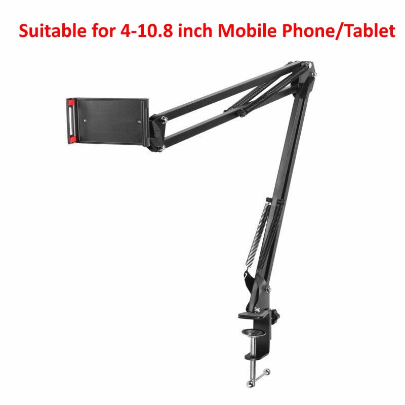 OUTMIX 360Degree Long Arm Tablet Holder Stand for 4 to 11inch Tablet Smartphone Bed Desktop Lazy Holder Bracket Support for iPad