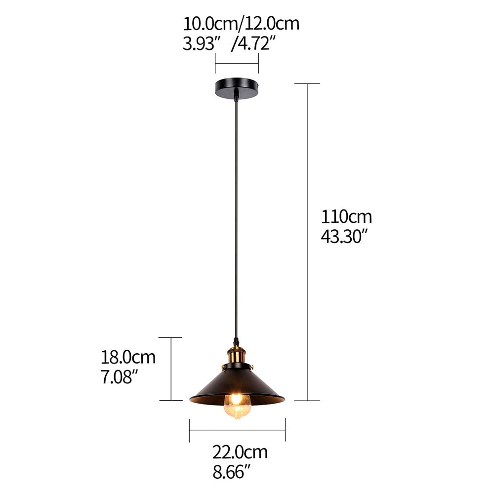 Industrial Retro Iron Interior Decoration LED E27 Pendant Light for Bedroom Kitchen Restaurant Bar Balcony Small Pendant Lamps