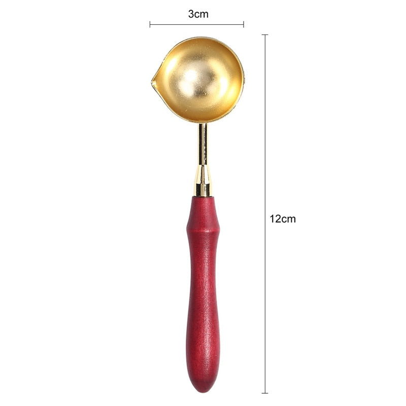 Wood Sealing Wax Furnace/Spoon Tool Retro Wax Seals Melting Warmer Decorative Wax Pot Beads Stick Heater DIY Craft Wax stamp