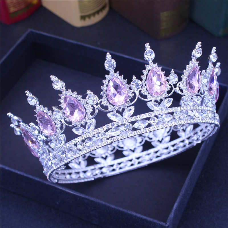 Crystal Queen King Tiaras and Crowns Bridal Diadem For Bride Women Headpiece Hair Ornaments Wedding Head Jewelry Accessories