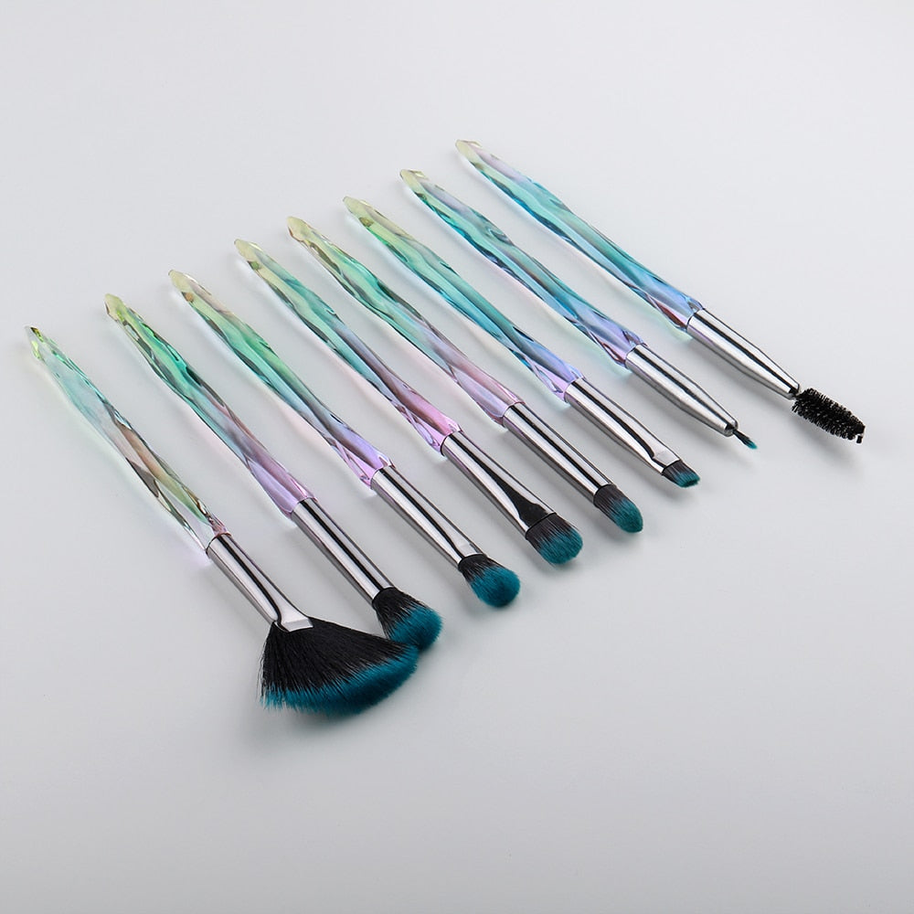 FLD Eye Brush Diamond Makeup Brushes Set Eye Shadow Lip Eyebrow Brushes High Quality Professional Lip Eyeliner Tools