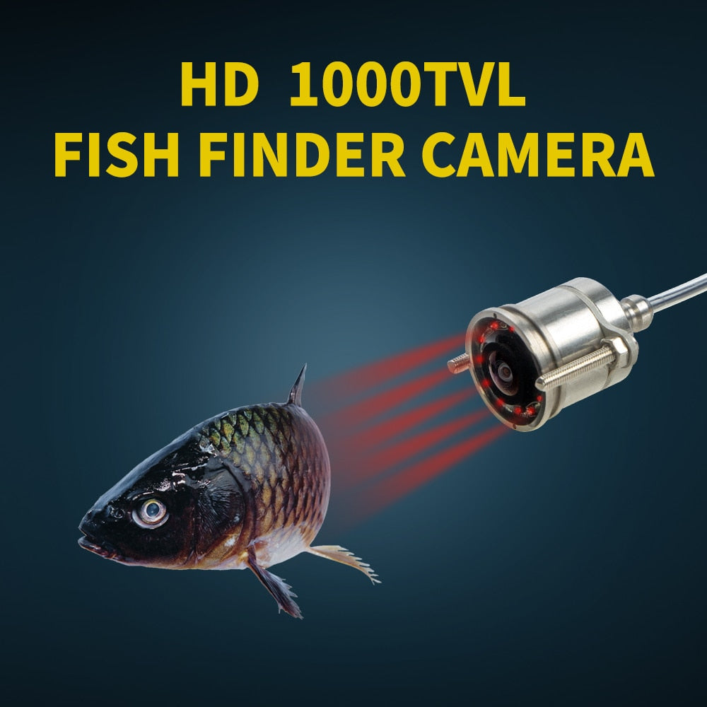 SYANSPAN  Fish Finder HD 1000TVL Underwater Video Camera for Fishing  4.3"Monitor 8 Infrared  LED Fishfinder