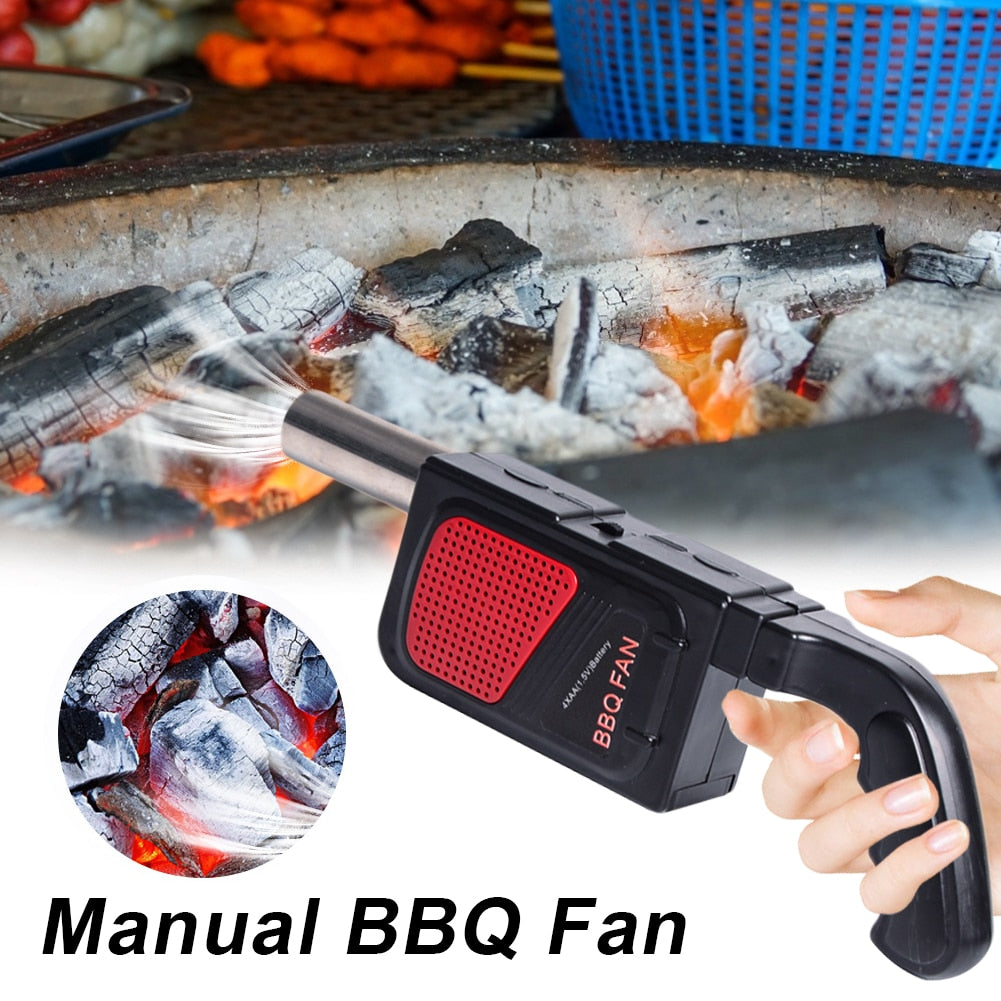 Handheld Electricity BBQ Fan Portable Cooking Fan For Outdoor BBQ Picnic Air Blower Cooking Stove Tool  For Picnic Camping