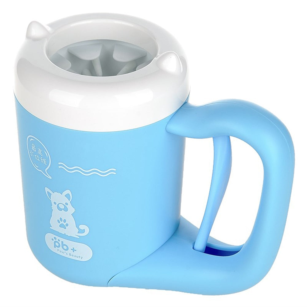 Outdoor portable pet dog paw cleaner cup 360 soft silicone foot washer clean dog paws one click manual quick feet wash cleaner