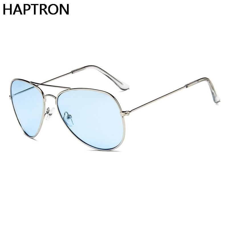 HAPTRON Fashion Oversized candy color sunglasses Women Men Brand Designer Clear Glasses Ocean Color Sun Glasses yellow/pink lens