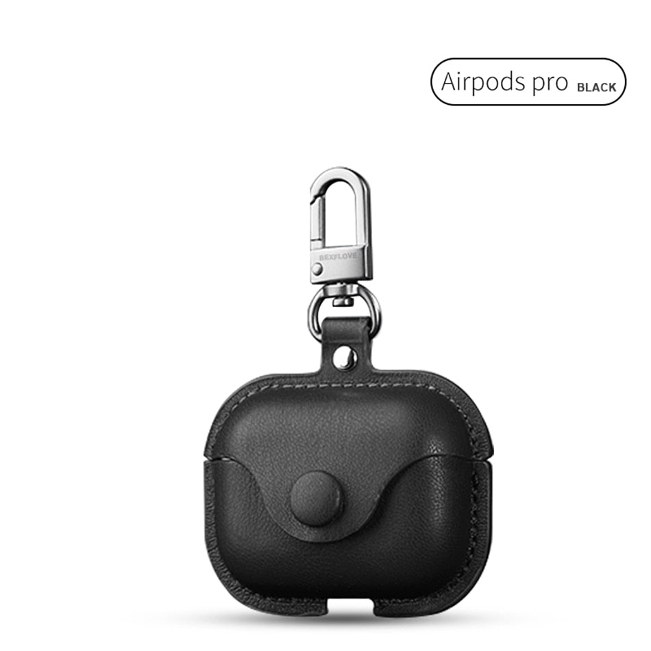 3D Headphone Case For Airpods Pro 3 Case Leather Luxury Genuine Cover For Apple Air Pods 2 1 Cases Earpods Earphone Bags Straps