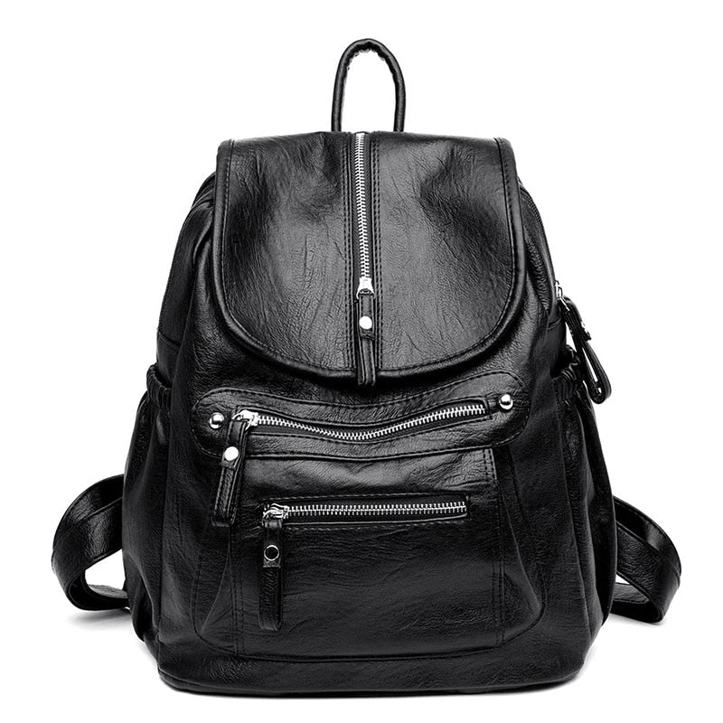 2021 New Women Backpack High Quality Leather Backpack Fashion School Bags Casual Shoulder Bags Large Capacity Travel Backpack