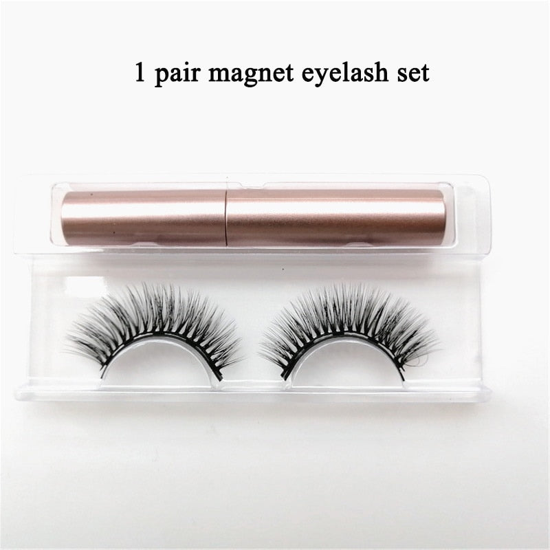 Mix 1/3/5/7/10 Pairs Eye Makeup Magnet Lashes Magnetic False Eyelashes Liqiud Eyeliner Beauty Kit Mink Eyelash Wholesale