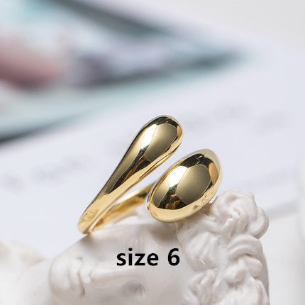 HUANZHI 2020 Gold Color Silver Color Metal Minimalist Glossy Wide Open Rings Geometric Finger Rings for Women Men Jewelry