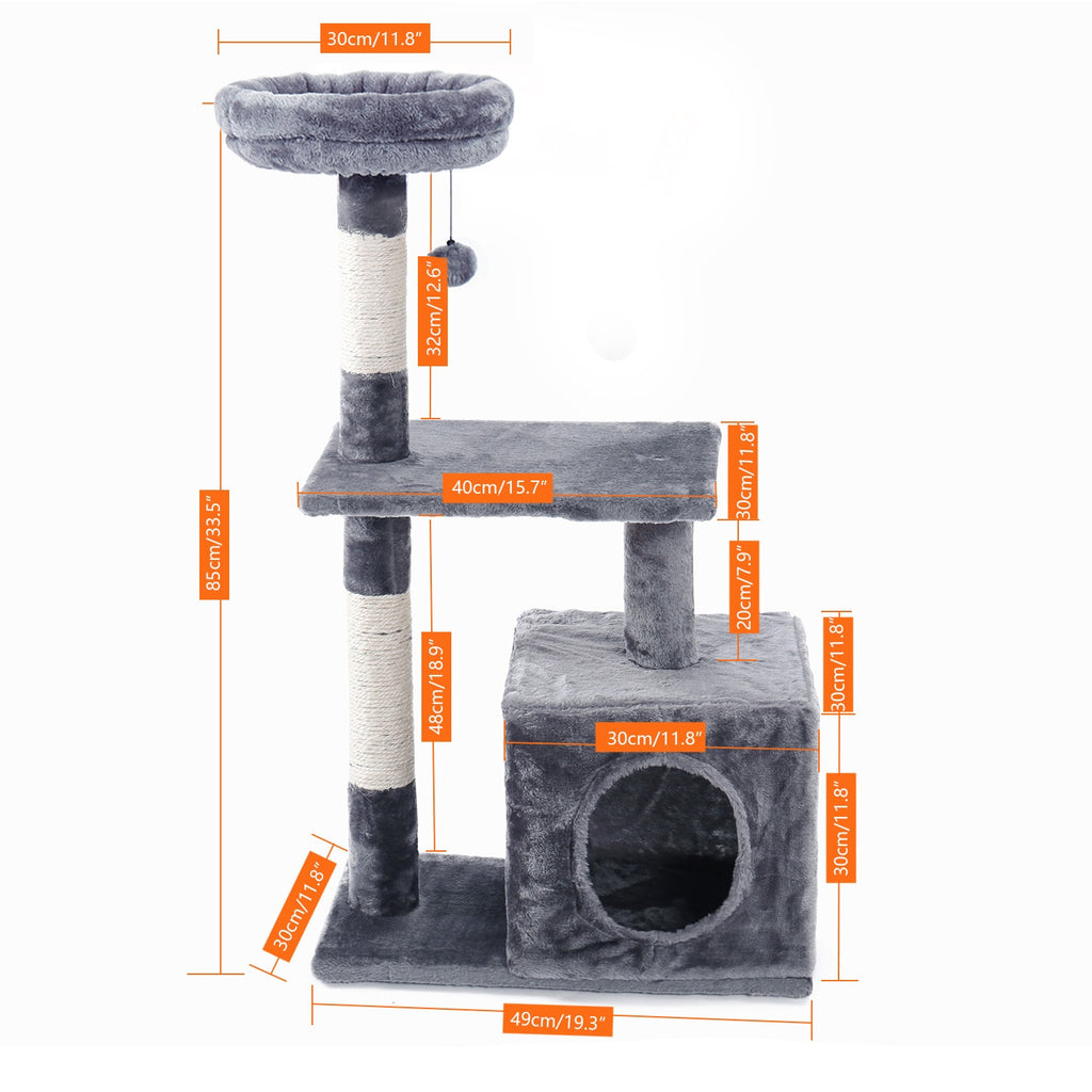 Fast Delivery Large Cat Tree Tower Condo cat scratcher Post Pet Kitty Play House with Hammock Perches Platform rascador gato