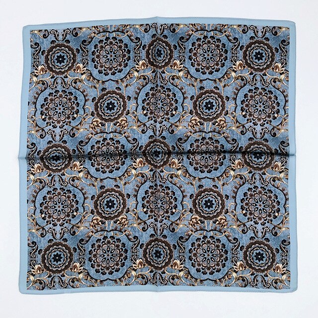 2022 New 100% Pure Silk Scarf Women Neck Hair Foulard Bandana Square Small Headband Hijab Print Poncho Scarves Pashmina