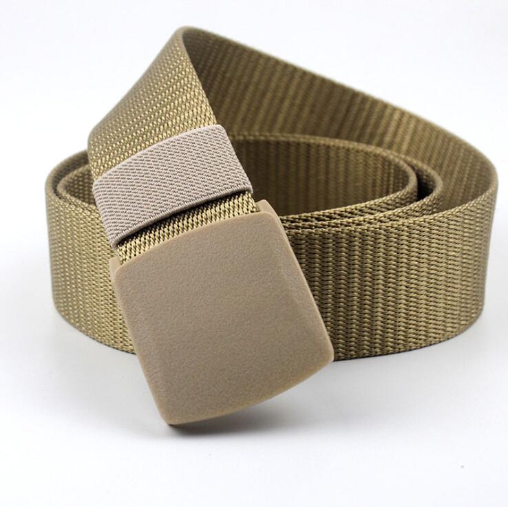 New Canvas Military Training Belt Men's Women's Automatic Smooth Buckle Belts Outdoor Tactical Nylon Leisure Belt Cintos