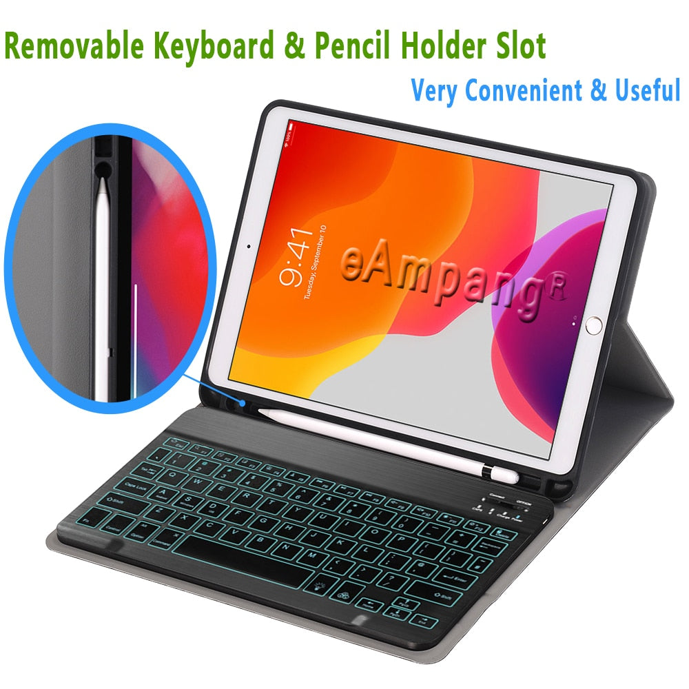 For iPad Pro 12.9 Keyboard Case Mouse Apple iPad Pro 12.9 2015 2017 2018 2020 2021 2022 English Russian Spanish Arabic Cover