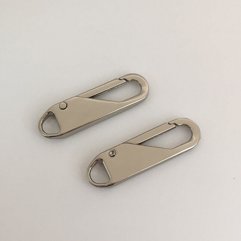 2pcs Fashion Metal zipper repair kits Zippers lightning  zippers puller for Zipper Slider DIY Sewing Craft sewing Kits Metal Zip