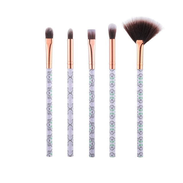 FLD 5-15Pcs Makeup Brushes Tool Cosmetic Set Beauty Powder Foundation Eye Shadow Eyebrow Fan Blush Blending Make Up Brush Kit