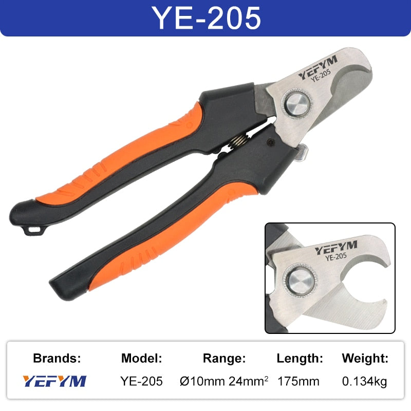 YE-205/205A cable cutter stripper pliers industrial level cutter ability 24mm2/38mm2 diameter 10mm/16mm 5CR13 steel tools