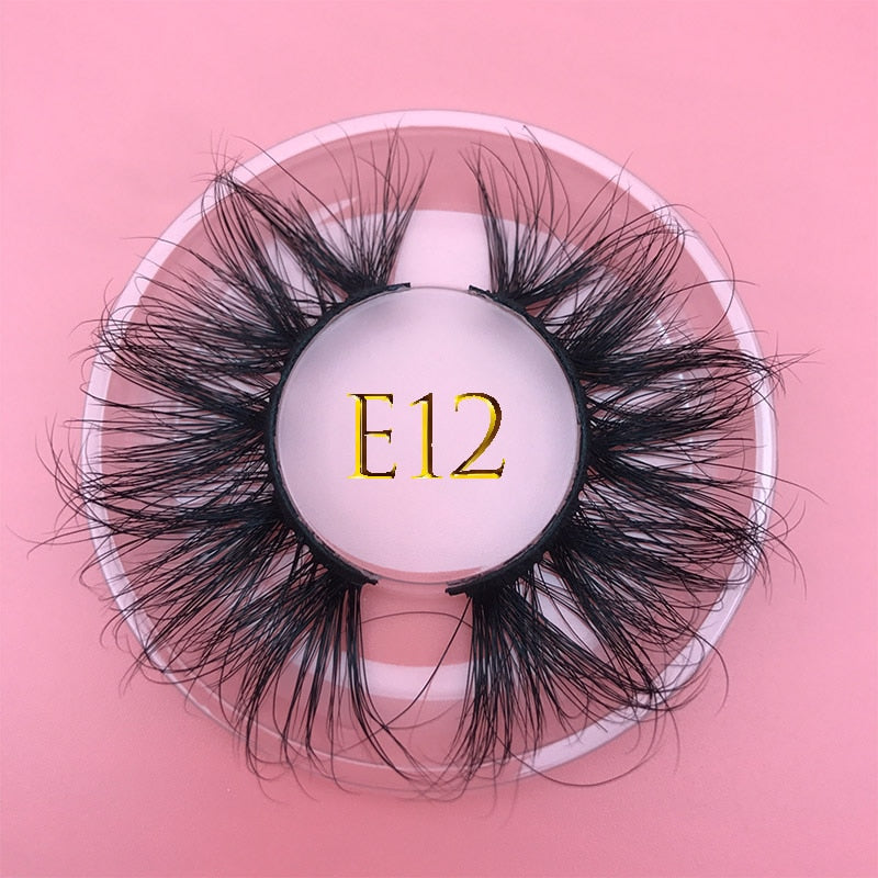 3D MIKIWI real mink lash 25mm E01 extra length and fluffy luxury mink eyelashes natural thick Eye lashes wispy makeup extention