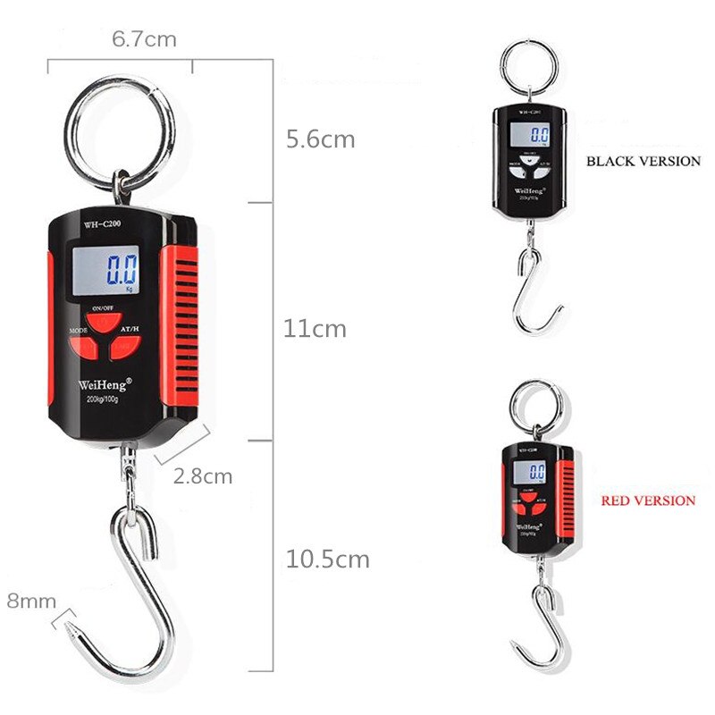 150/200/500kg Crane Scale Heavy Duty Hanging Weighting Hook Steelyard Portable LCD Electronic Digital Industrial Crane Scale