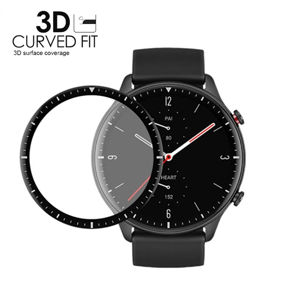 9D Tempered Soft Glass Watch Film For XiaoMi HuaMi Amazfit BiP S U Pro Screen Protector For XiaoMi HuaMi Amazfit GTS 2 2E 2 Mini