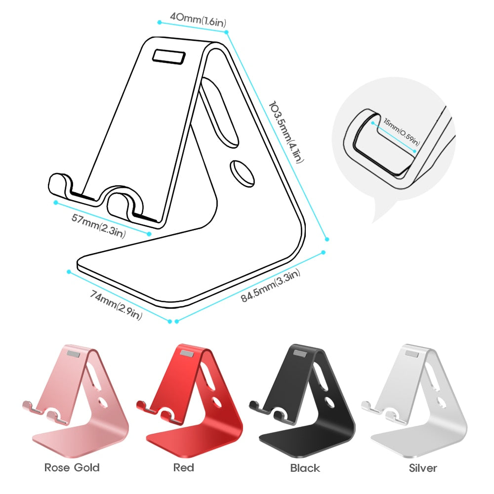 Universal Aluminium Stand Desk Holder For Apple Samsung Xiaomi Mobile Phone Holder For iPhone Metal Tablets Stand For iPad 2020