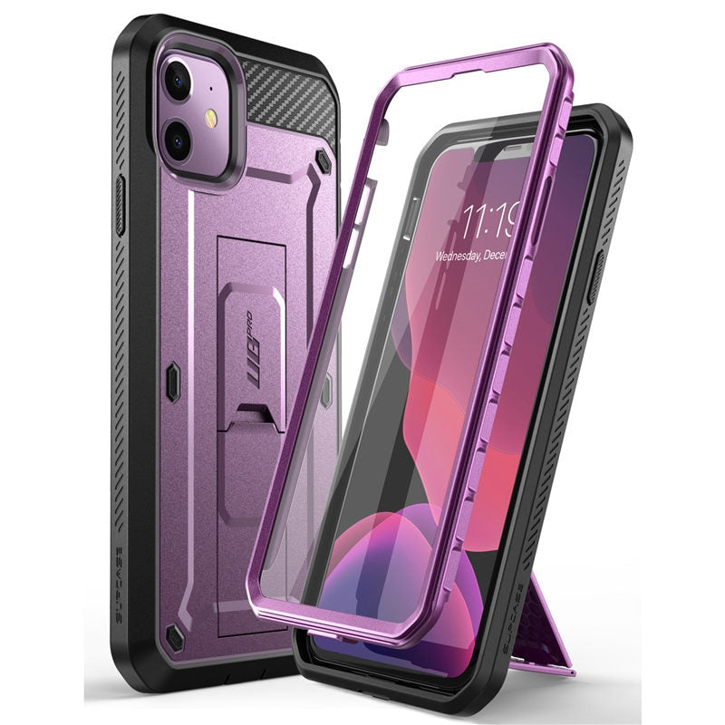 SUPCASE For iPhone 11 Case 6.1&quot; (2019 Release) UB Pro Full-Body Rugged Holster Cover with Built-in Screen Protector &amp; Kickstand