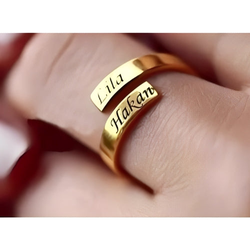 Customized Name Special Simple Design Ring your choice of Gold, Rose Gold or Silver