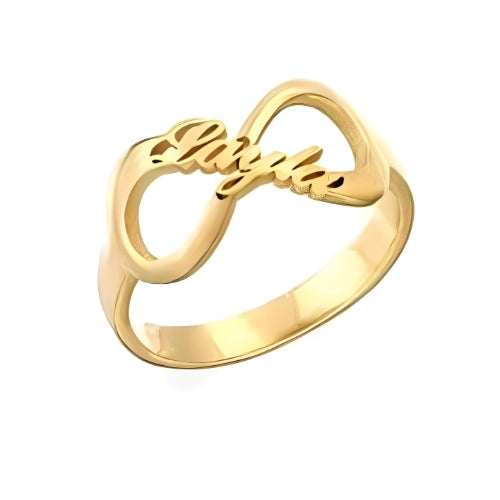 Infinity Beautiful Cutomized Name Gold Ring