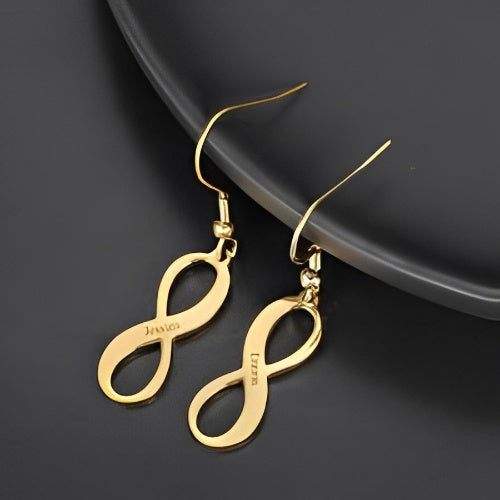 Infinity design  Best Quality Beautiful Design Stud Gold Earrings.