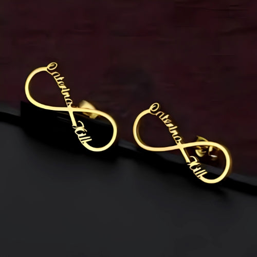 Infinity design  Best Quality Beautiful Design Stud Gold Earrings.