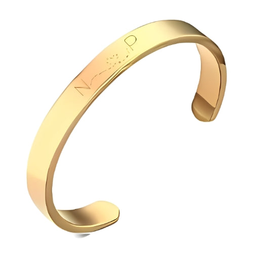 Jewerly Peice Bangle Bracelet Design with Customized Initials Engraved